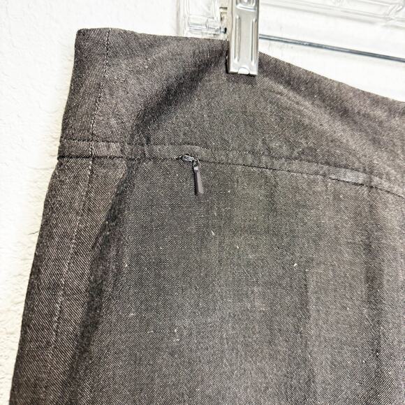 Eileen Fisher Linen Blend Wide Leg High Rise Trousers Pants Lagenlook Vintage - Picture 4 of 10